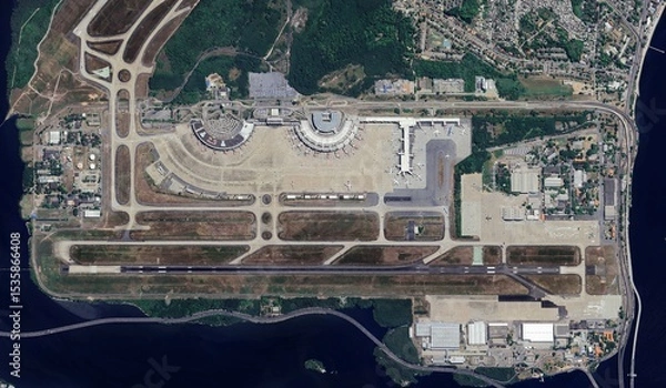 Obraz High-Resolution Aerial View of a Airport