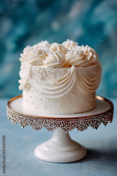 Obraz white wedding cake