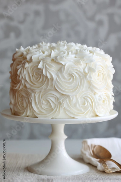 Obraz white wedding cake