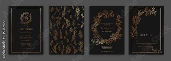 Fototapeta Black elegant cards