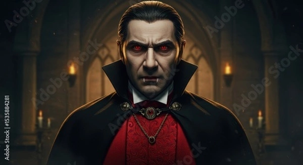 Obraz Count Dracula Portrait - Intense Gaze