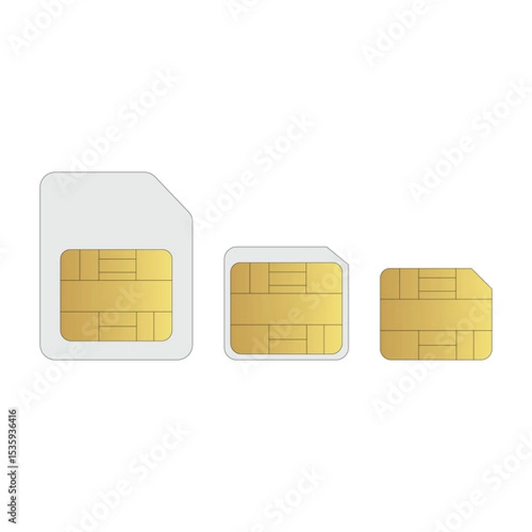 Fototapeta Sim Card Icon Set Vector Design.