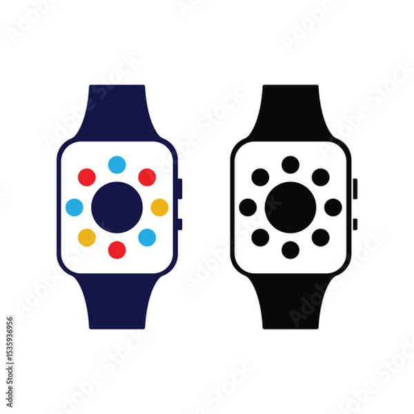 Fototapeta Smart Watch Icon Vector Design.