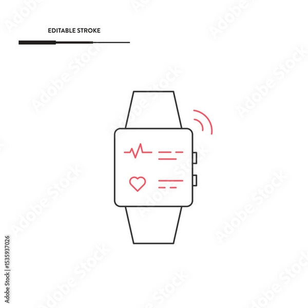 Fototapeta Smart Watch Icon Vector Design.