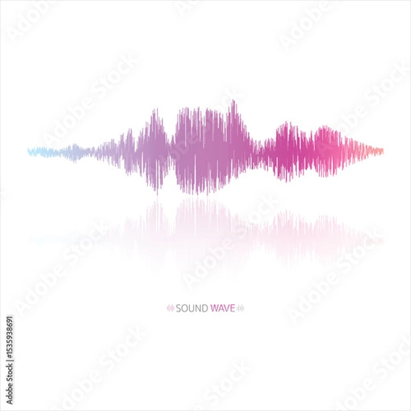 Fototapeta Sound Wave Icon Vector Design.