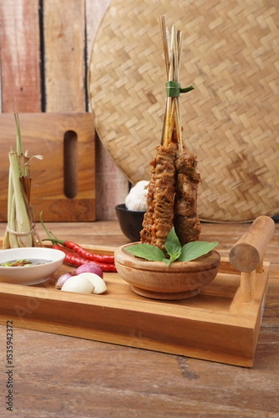 Obraz chicken intestine satay