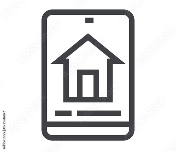 Obraz Online rent searching isolated icon concept. Vector flat graphic design illustration