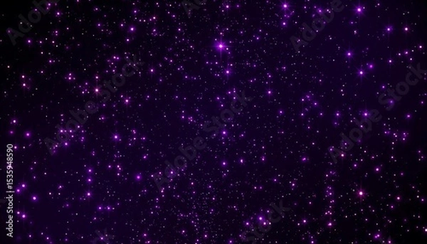 Obraz Dark purple starry night sky
