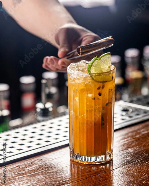 Fototapeta cocktail in the bar