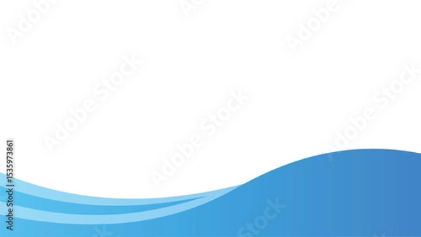 Obraz Blue ocean wave vector background. Clean abstract design.