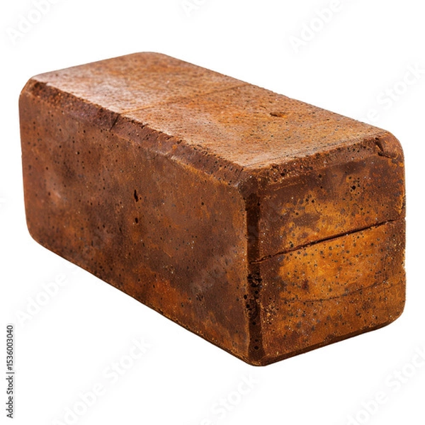 Fototapeta Weathered, rectangular brick with rough texture and earthy tones, showcasing its rustic charm and durability. This brick is perfect for construction or decorative purposes