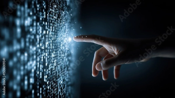 Obraz Digital Touch: Exploring the Realm of Binary Code
