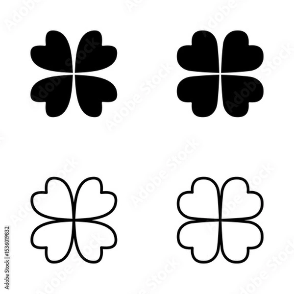 Obraz Clover icon vector. clover sign and symbol. four leaf clover icon.