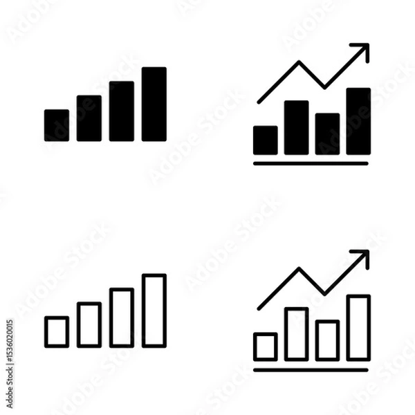 Fototapeta Growing graph icon vector. Chart sign and symbol. diagram icon