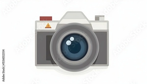 Fototapeta Camera Illustration Flat Design on White Background