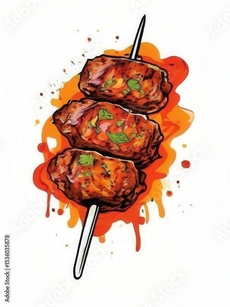 Fototapeta the AI Image Generator, Delicious Glazed Chicken Drumsticks with Sauce