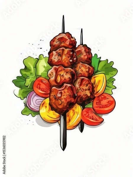Fototapeta the AI Image Generator, Delicious Glazed Chicken Drumsticks with Sauce