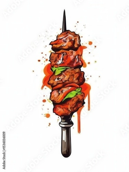 Fototapeta the AI Image Generator, Delicious Glazed Chicken Drumsticks with Sauce