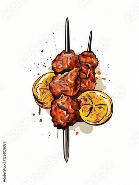 Fototapeta the AI Image Generator, Delicious Glazed Chicken Drumsticks with Sauce