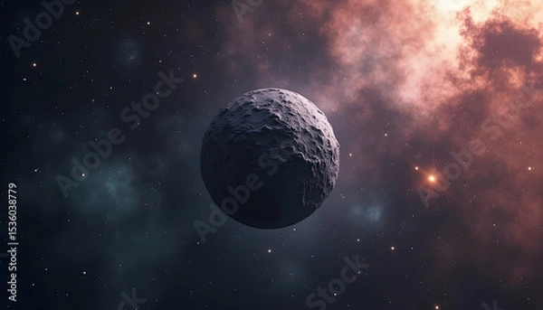 Fototapeta Planet in Deep Space with Nebula and Stars, Astronomy Concept
