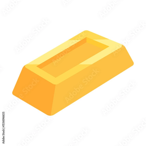 Obraz Shiny Gold Bar Isolated on White Background - Perfect for Finance, Investment, and Wealth Concepts