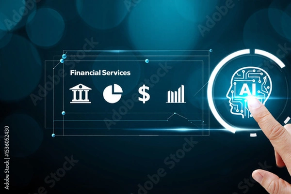 Fototapeta Artificial Intelligence Transforming Financial Services Technology
