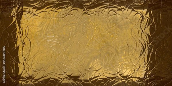 Obraz A smooth, wavy gold-toned surface with a metallic sheen