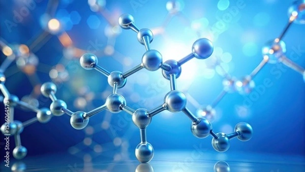 Obraz Abstract Molecular Structure  A Detailed Representation of Interconnected Atoms in a Complex Network