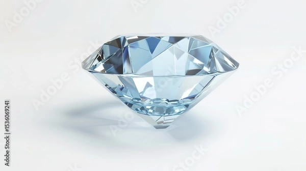 Obraz 3D Diamond - shaped Design on White Background