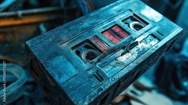 Obraz Dusty vintage video cassette
