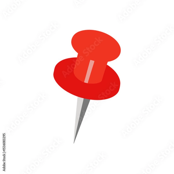 Obraz push pin on white background .svg