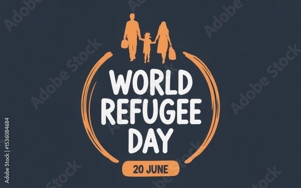 Obraz World Refugee Day, Generative ai.