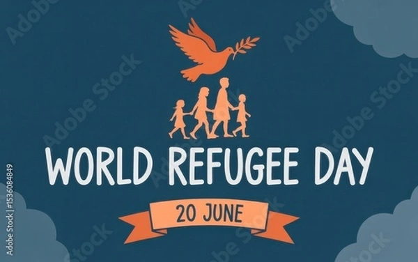 Obraz World Refugee Day, Generative ai.