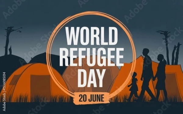 Obraz World Refugee Day, Generative ai.