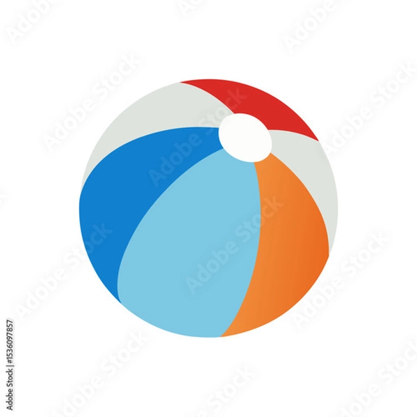 Obraz beach ball on white background   