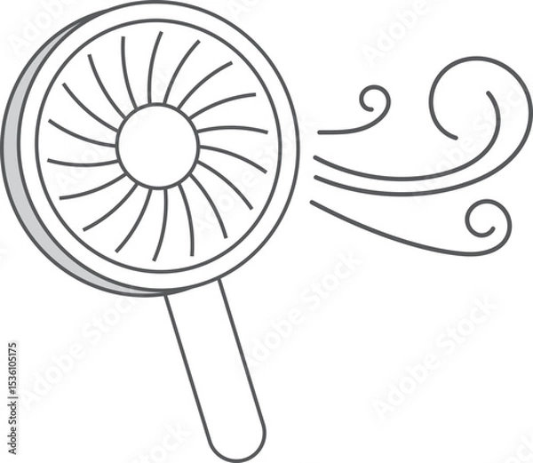 Obraz 바람표현 포함 손선풍기 아이콘