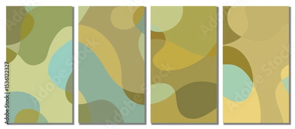 Fototapeta Abstract Wavy Set Background.