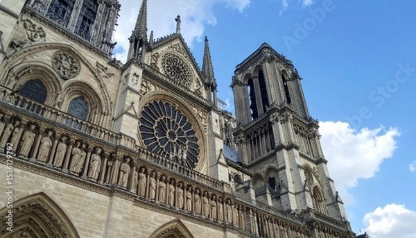 Fototapeta Gothic cathedral facade