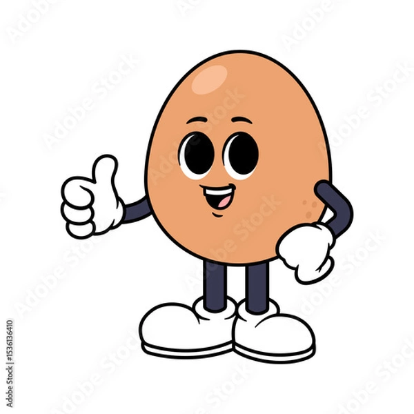 Obraz Vector Egg Character Thumbs Up