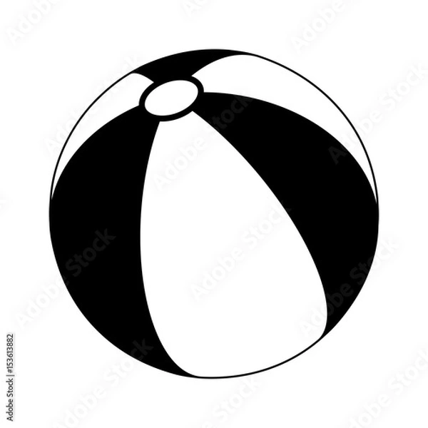 Fototapeta piłka plażowa sylwetka wektor symbol ikonę projekt.