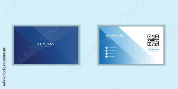 Fototapeta A sleek and modern corporate business card template with a clean design. Ideal for stationery branding