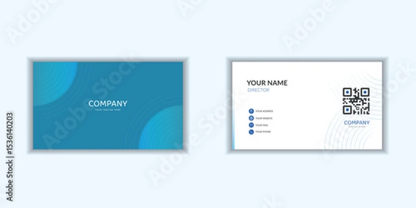 Fototapeta A sleek and modern corporate business card template with a clean design. Ideal for stationery branding