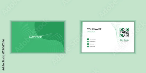 Fototapeta A sleek and modern corporate business card template with a clean design. Ideal for stationery branding