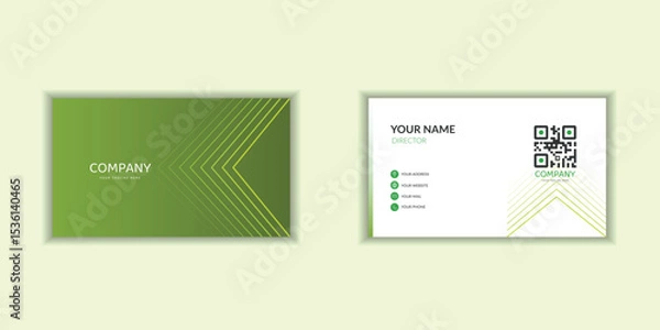 Fototapeta A sleek and modern corporate business card template with a clean design. Ideal for stationery branding