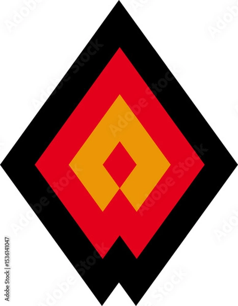 Obraz Abstract Geometric Shape Illustration on Black