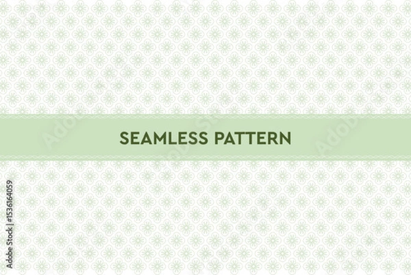 Fototapeta Four Clover Floral Texture  Pattern. Line Art Geometric Seamless Pattern. Minimalistic Vector Graphic Pattern. 