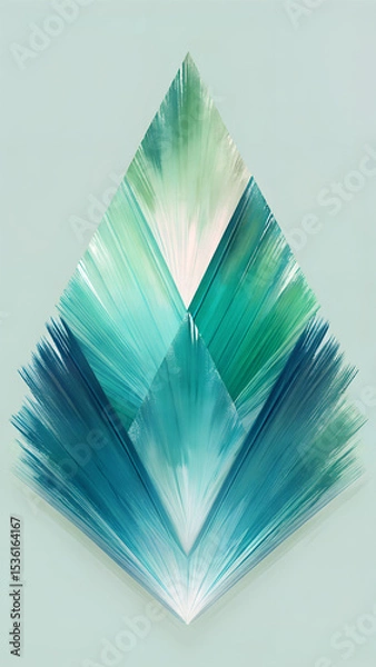 Fototapeta Minimal Curved Brush Strokes with Multicolor Gradient Mobile Ratio Composition