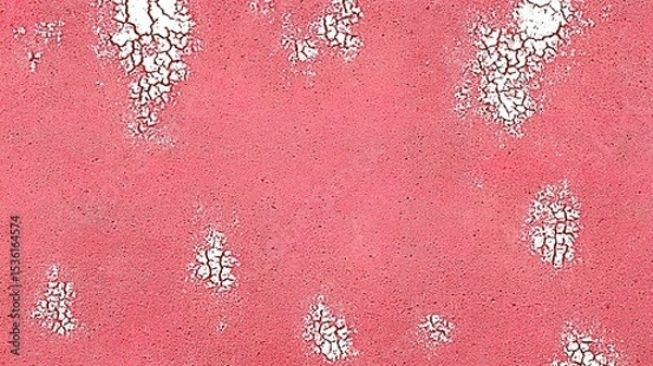 Obraz Pink surface with white cracked texture.