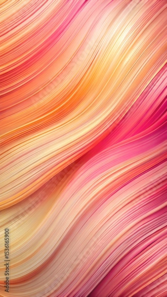 Fototapeta Minimal Curved Brush Strokes with Multicolor Gradient Mobile Ratio Composition