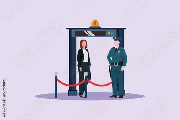 Obraz Public Service Concept. Colored flat vector illustration isolated